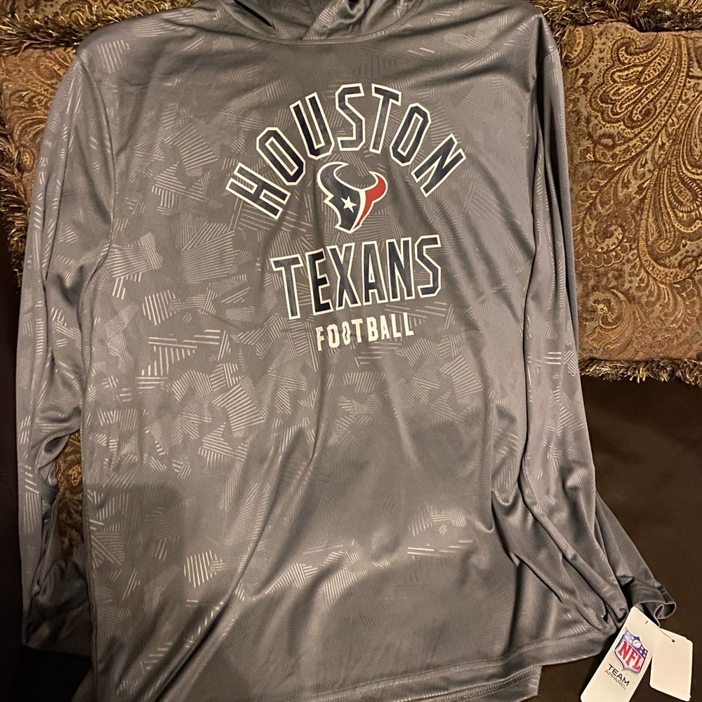 New Texans shirt with hoodie